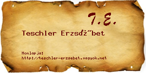 Teschler Erzsébet névjegykártya